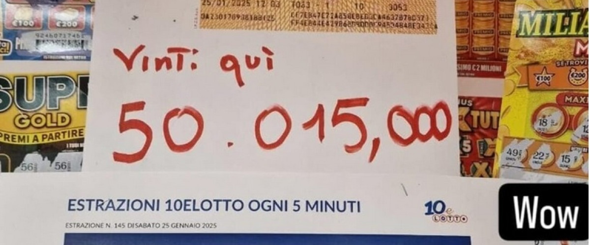 Colpo al 10eLotto da 50 mila euro a Torino. La vincitrice offre le vacanze alla tabaccaia