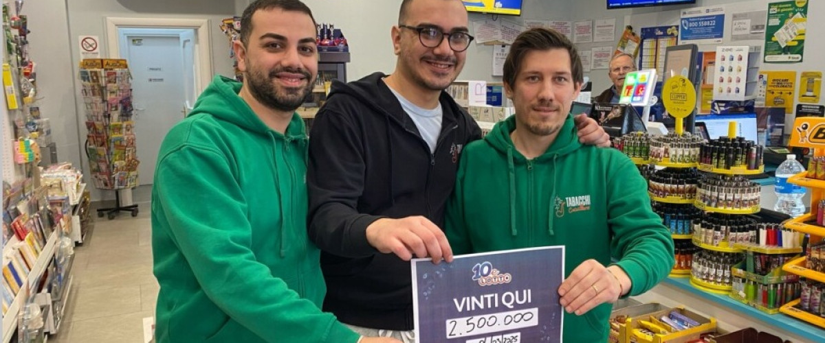 Nuova vincita da 2,5 milioni al 10eLotto, festa in provincia di Messina